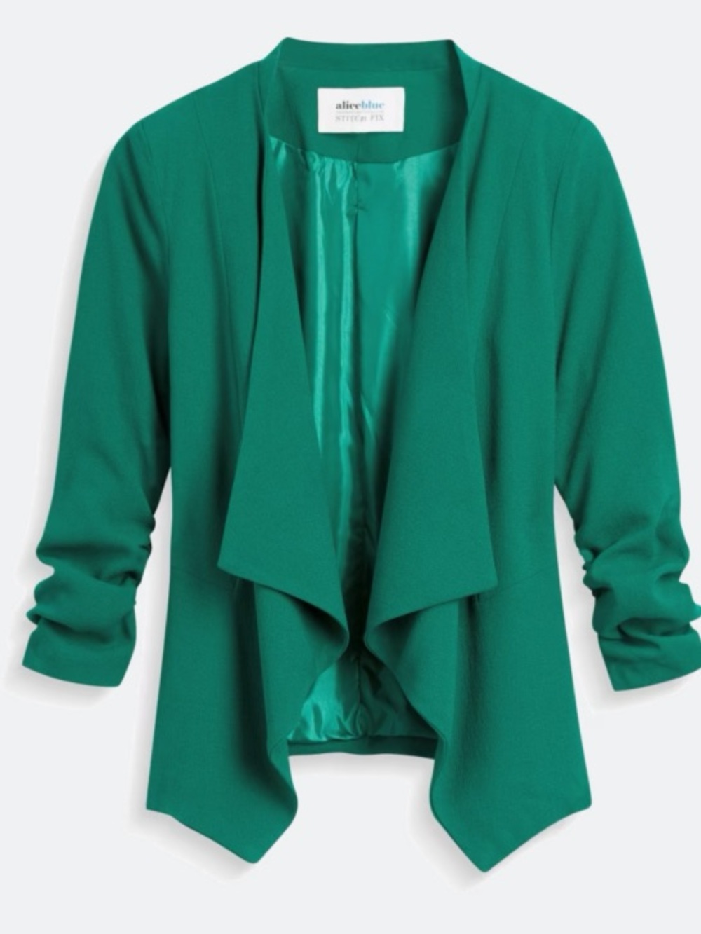 Alice Blue Asilah Drape Blazer - Emerald Green